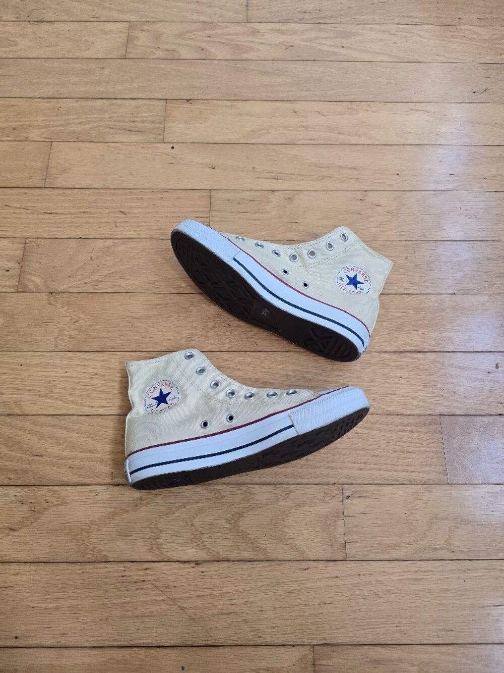 Converse | Chuck Taylor Natural Cream Canvas Grunge High Top Sneakers | WMS 7.5